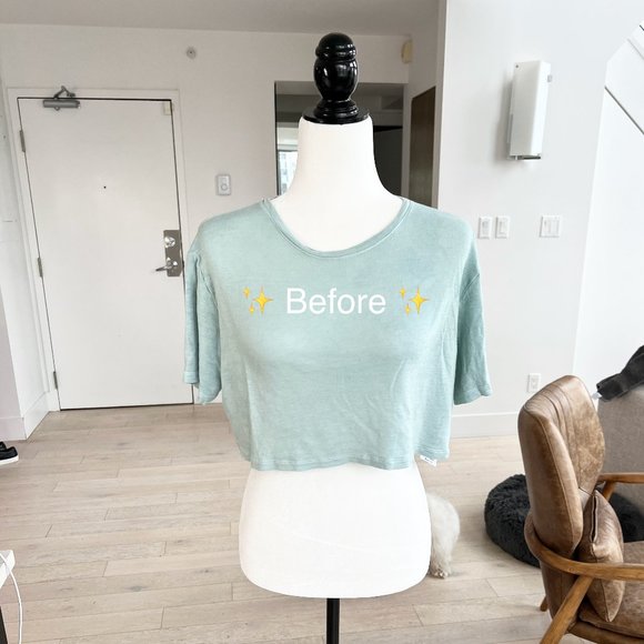 ✨Upcycled | Aritzia Babaton Tie-Dye Crew Neck Relaxed Crop Top | Small - Picture 9 of 12